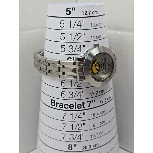 Sun Time Iowa Hawkeyes Stainless Steel Date Quartz Watch New Battery 3ATM Sports main image 6